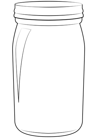 Mason jar coloring page free printable coloring pages