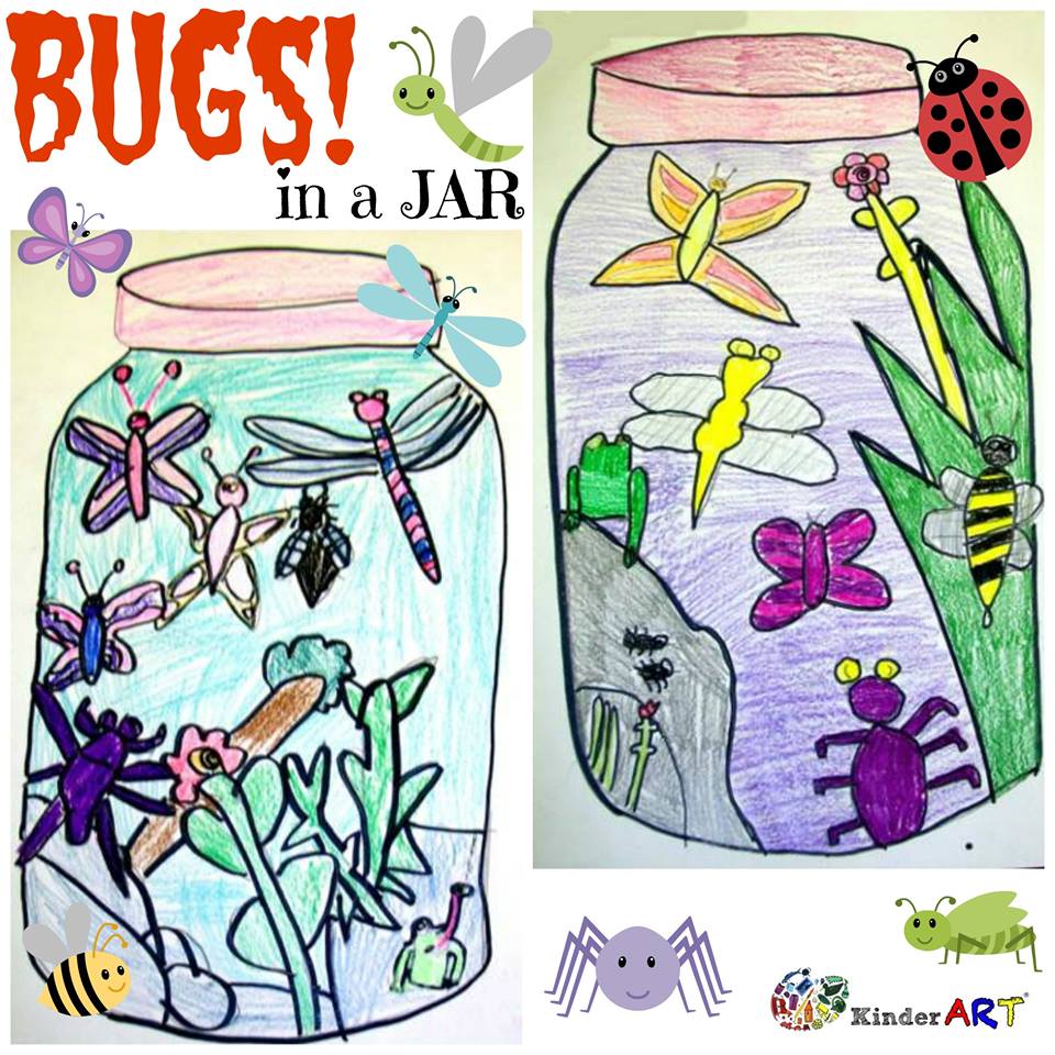 Drawing bugs in jars lesson plan drawing for kids