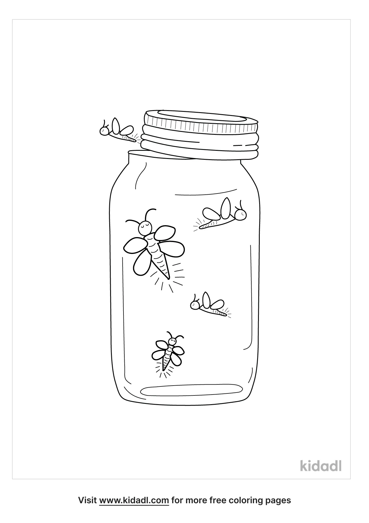 Free bug jar coloring page coloring page printables