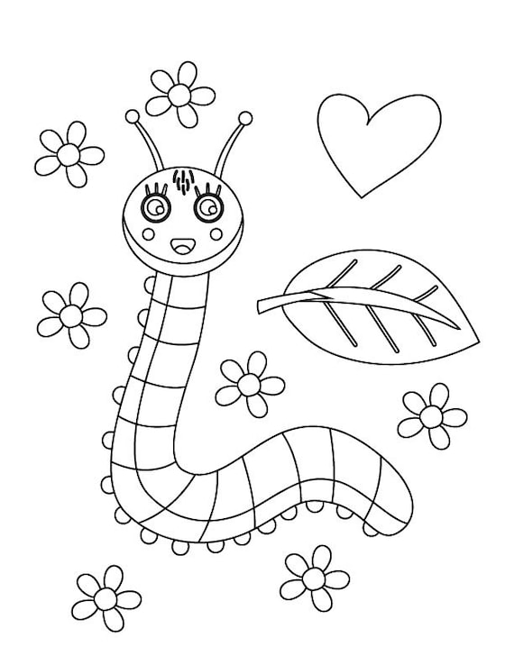 Printable insect coloring pages for children