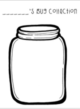 Bug collection jar freebie by kindergarten rocks tpt