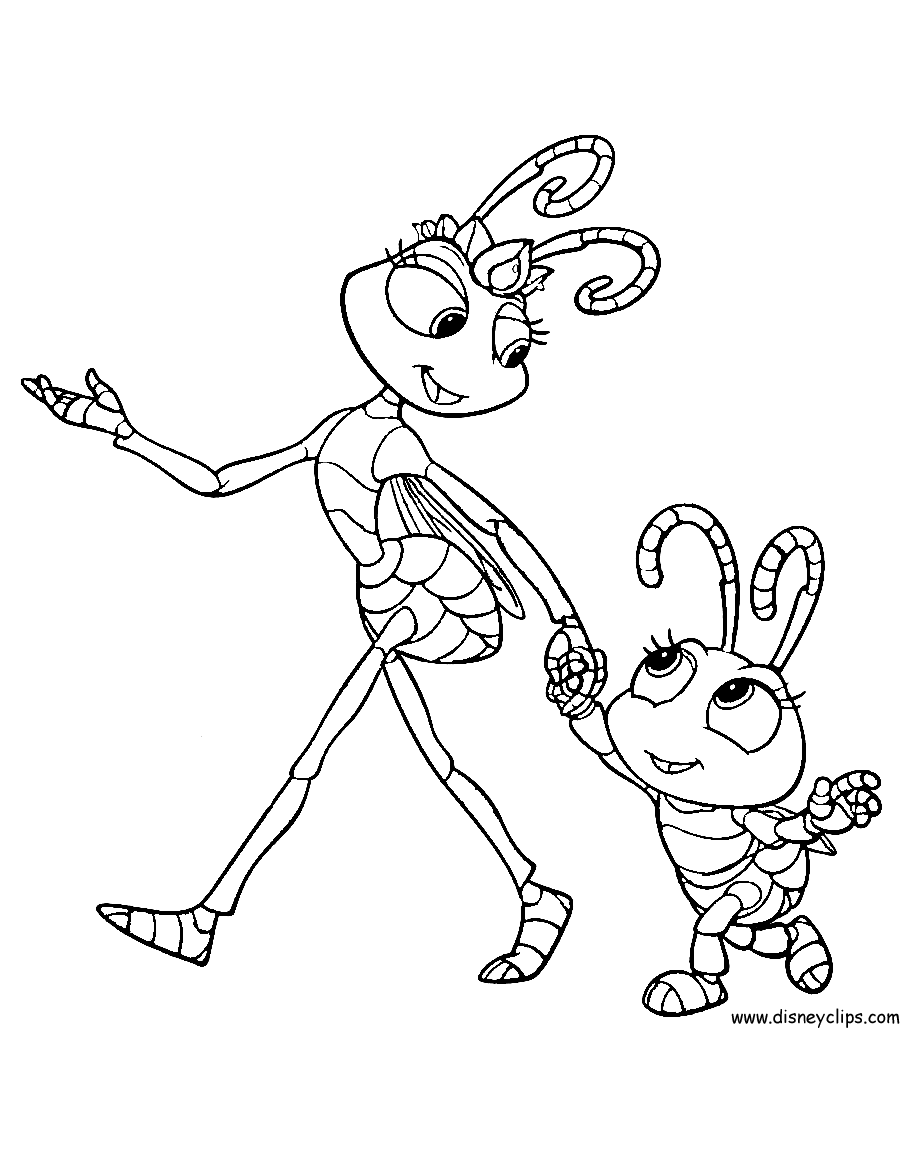 Printable a bugs life coloring pages