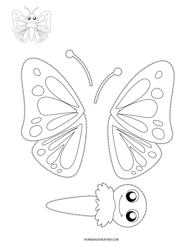 Free bug paper craft printables homemade heather