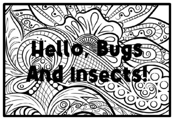 Hello bugs and sects sprg activity sprg colorg pages worksheet by swati sharma