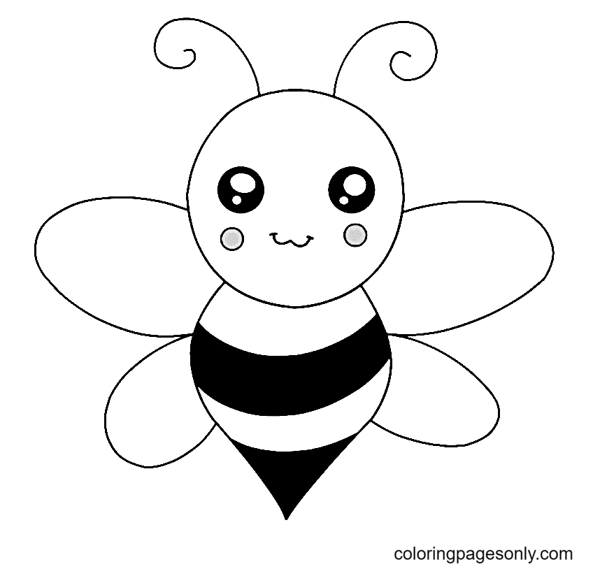 Bee coloring pages printable for free download