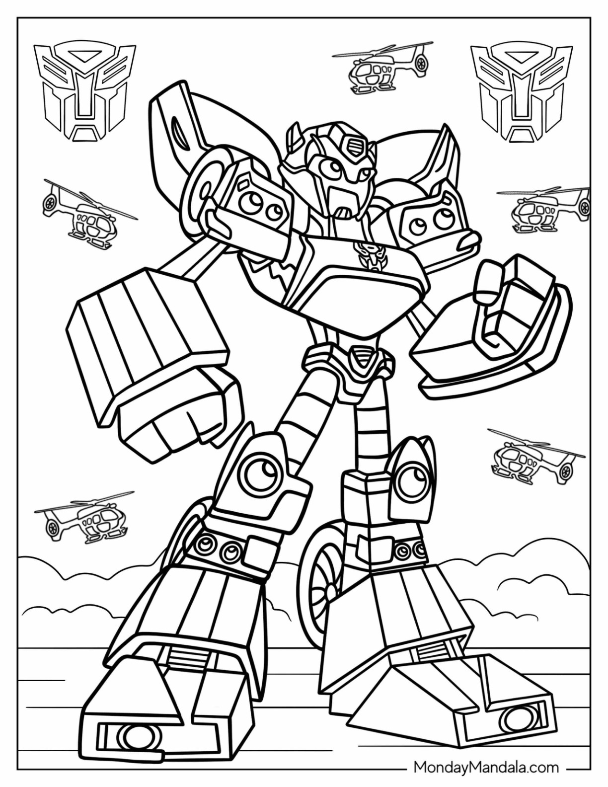 Bumblebee coloring pages free pdf printables