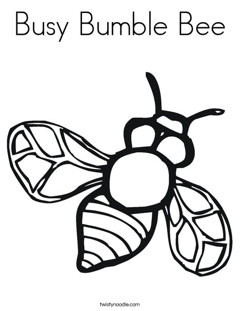 Busy bumble bee coloring page