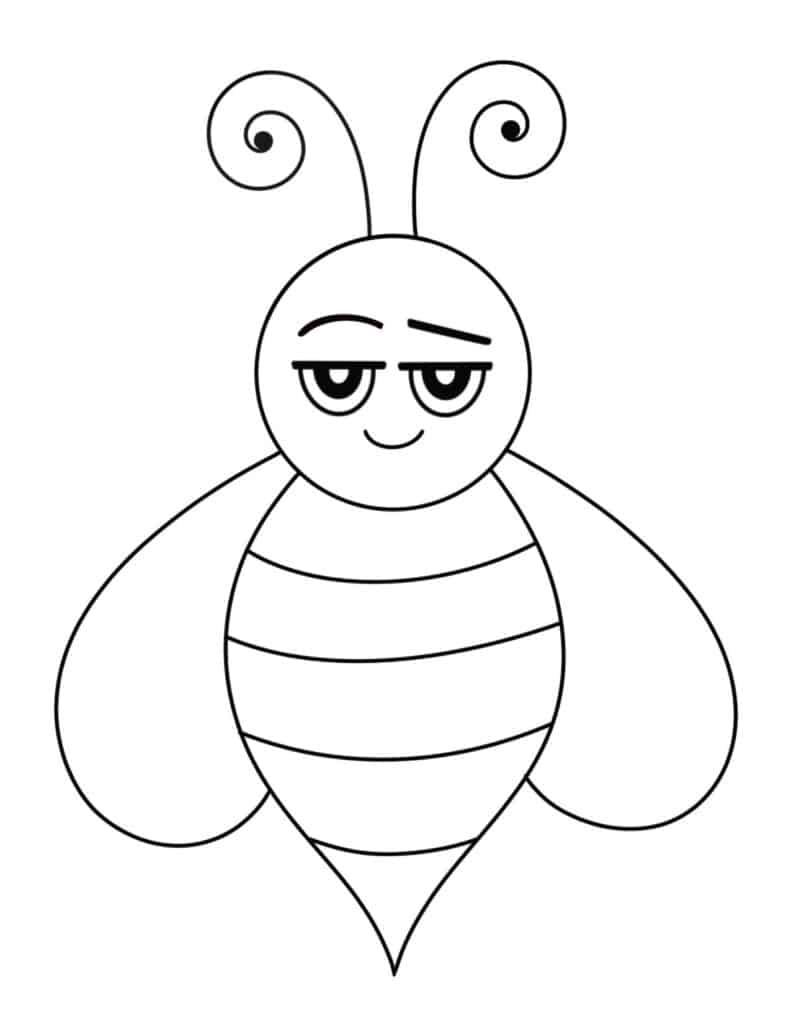 Free bee coloring pages for kids â the hollydog blog