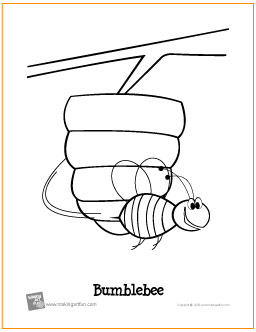 Bumblebee free printable coloring page