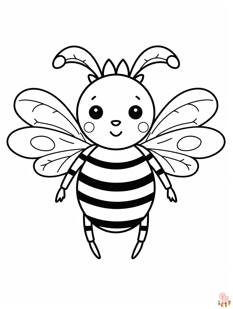 Bee coloring pages