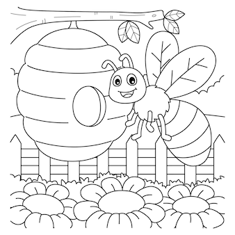 Bumblebee coloring pages printable vectors illustrations for free download