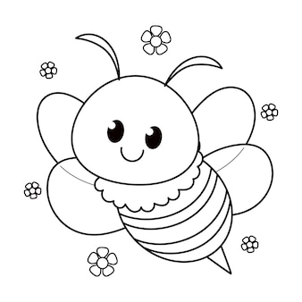 Bee coloring pages printable images