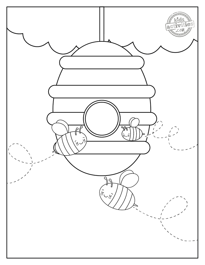 Cute buzzy bee coloring pages for kids kids activities blog