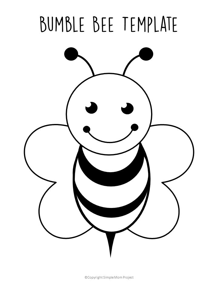 Free printable bee templates bee coloring pages bee template bee printables