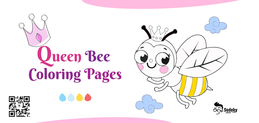 Free queen bee coloring pages cute bee coloring sheets