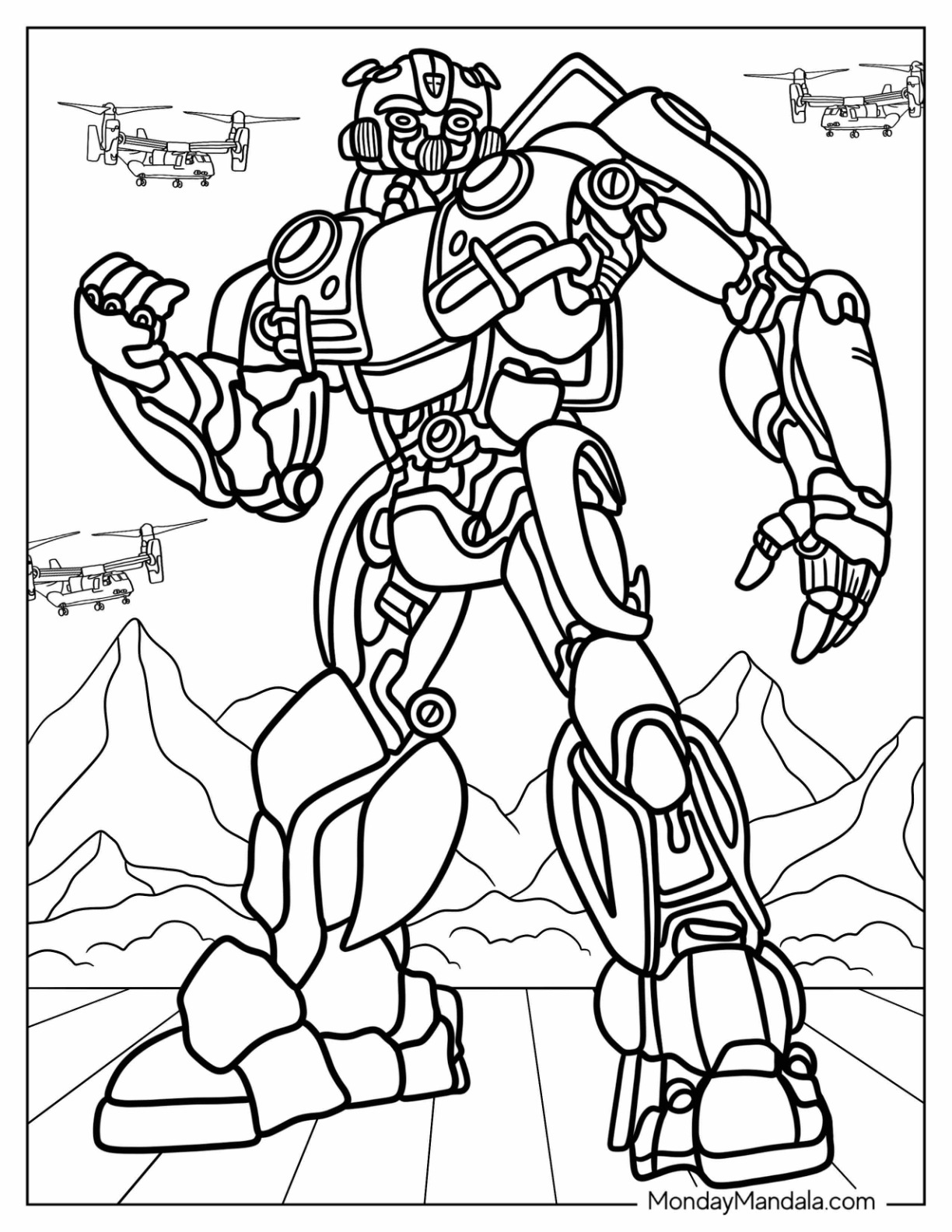 Bumblebee coloring pages free pdf printables