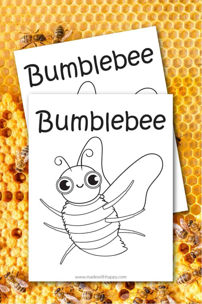 Free printable bumblebee coloring pages