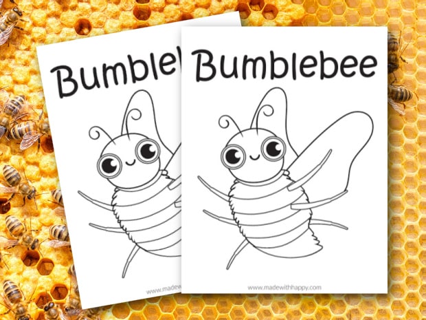 Free printable bumblebee coloring pages