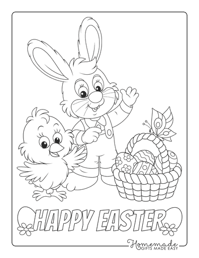 Free printable easter bunny coloring pages for kids adults