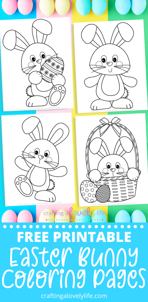 Free printable easter bunny coloring pages