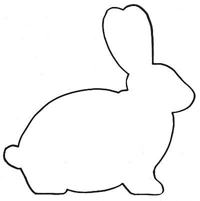 Easter bunny templates silhouette coloring pages printables