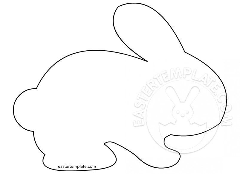 Outline of bunny coloring page