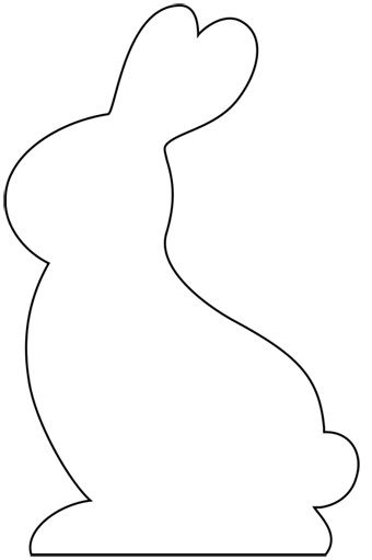 Bunny silhouette template photo