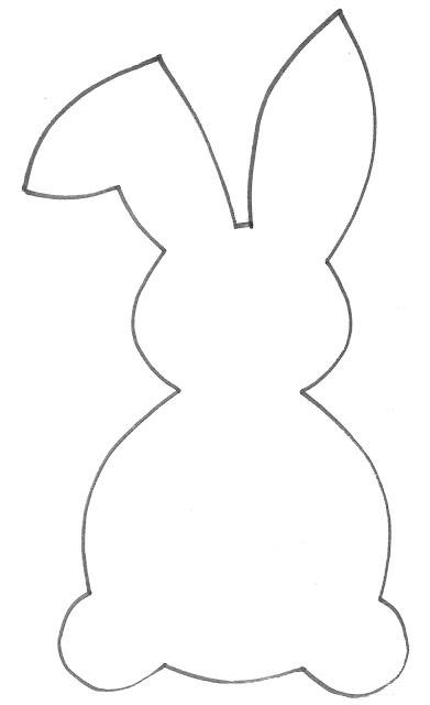 Easter bunny cutout outline country victorian times