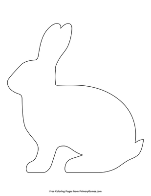 Simple rabbit outline coloring page â free printable pdf from