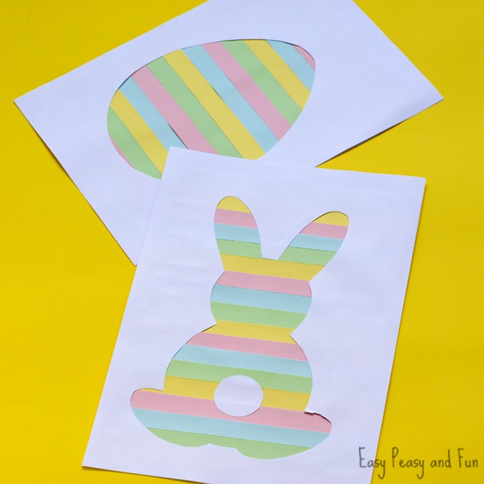 Printable easter silhouette craft