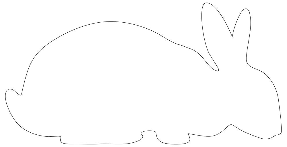 Silvering rabbit outline cute