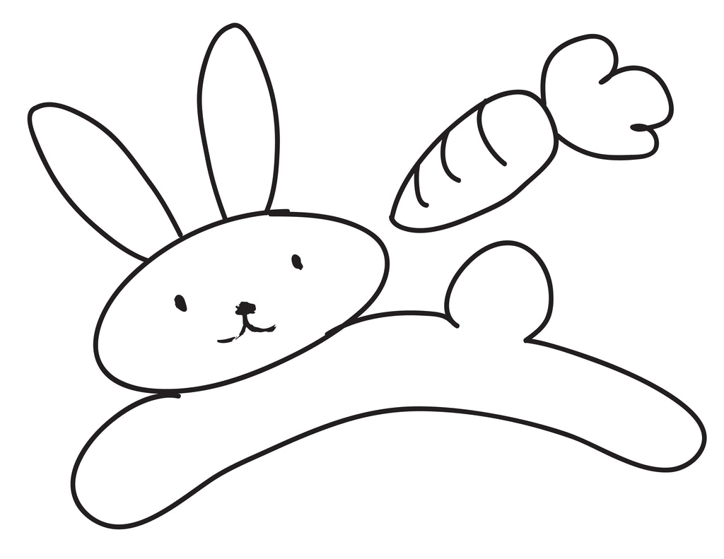 Jumping bunny coloring sheet â sweet caroline designs