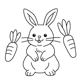 Bunny silhouette outline vectors illustrations for free download