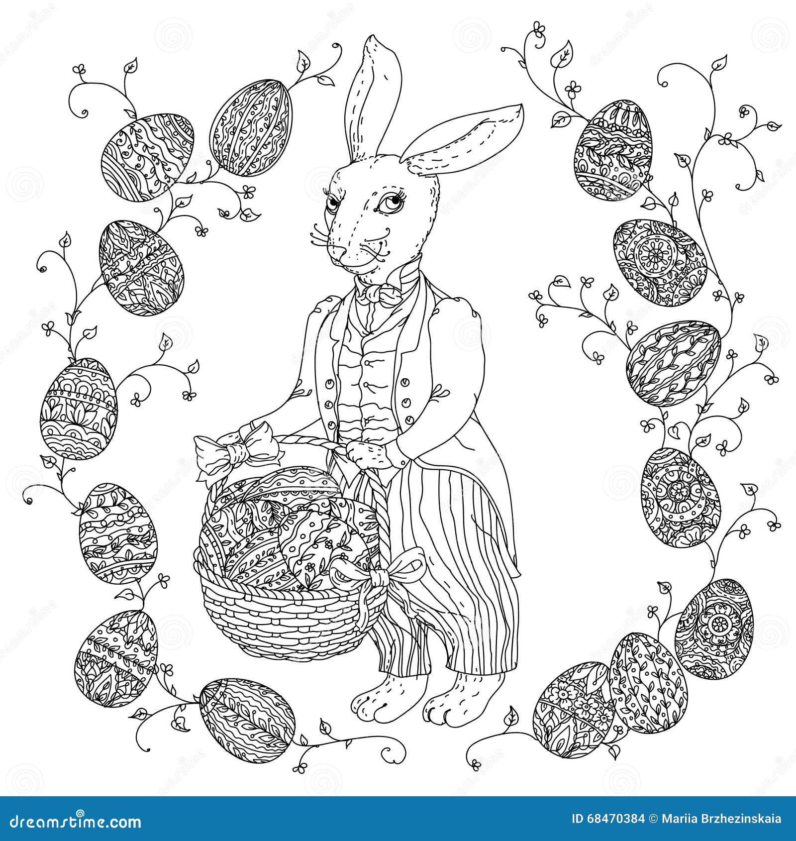 Easter bunny black white stock illustrations â easter bunny black white stock illustrations vectors clipart