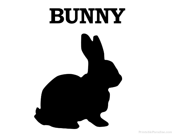 Printable bunny silhouette