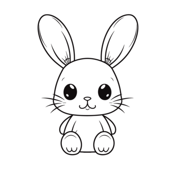 Bunny outline png transparent images free download vector files