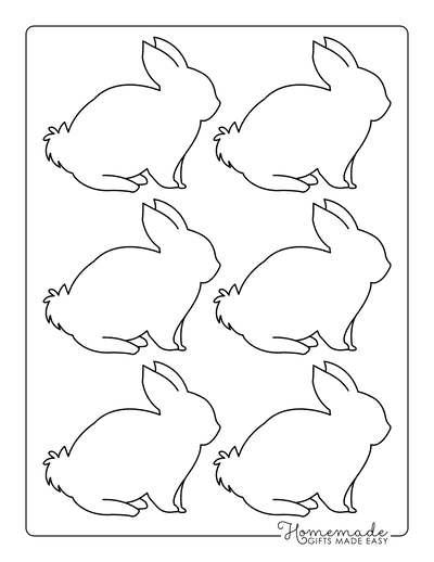 Free printable bunny templates for spring easter crafts