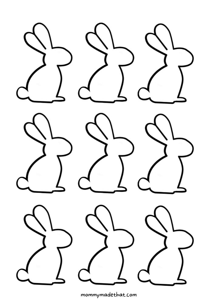 Free bunny rabbit templates tons of shapes sizes