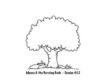 Burning bush coloring page by mrsharris tpt