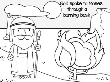 Moses and the burning bush craft by jannysue tpt