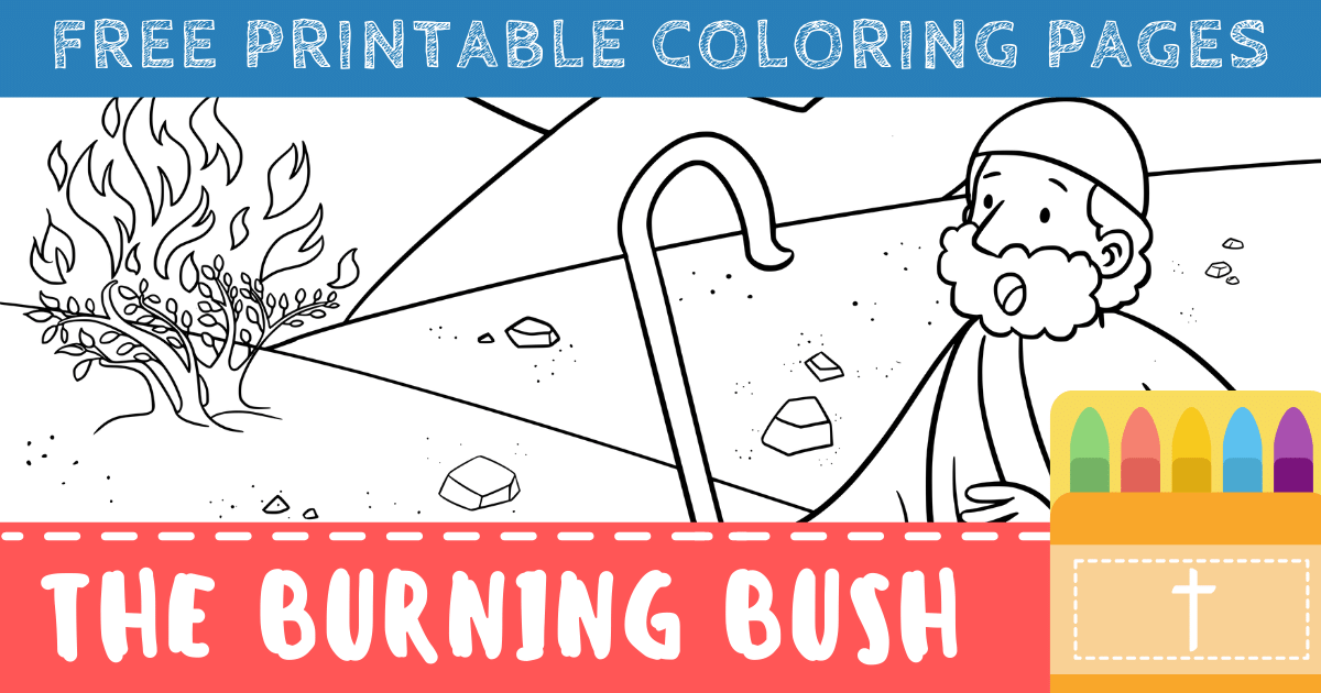 Free moses and the burning bush coloring pages â connectus