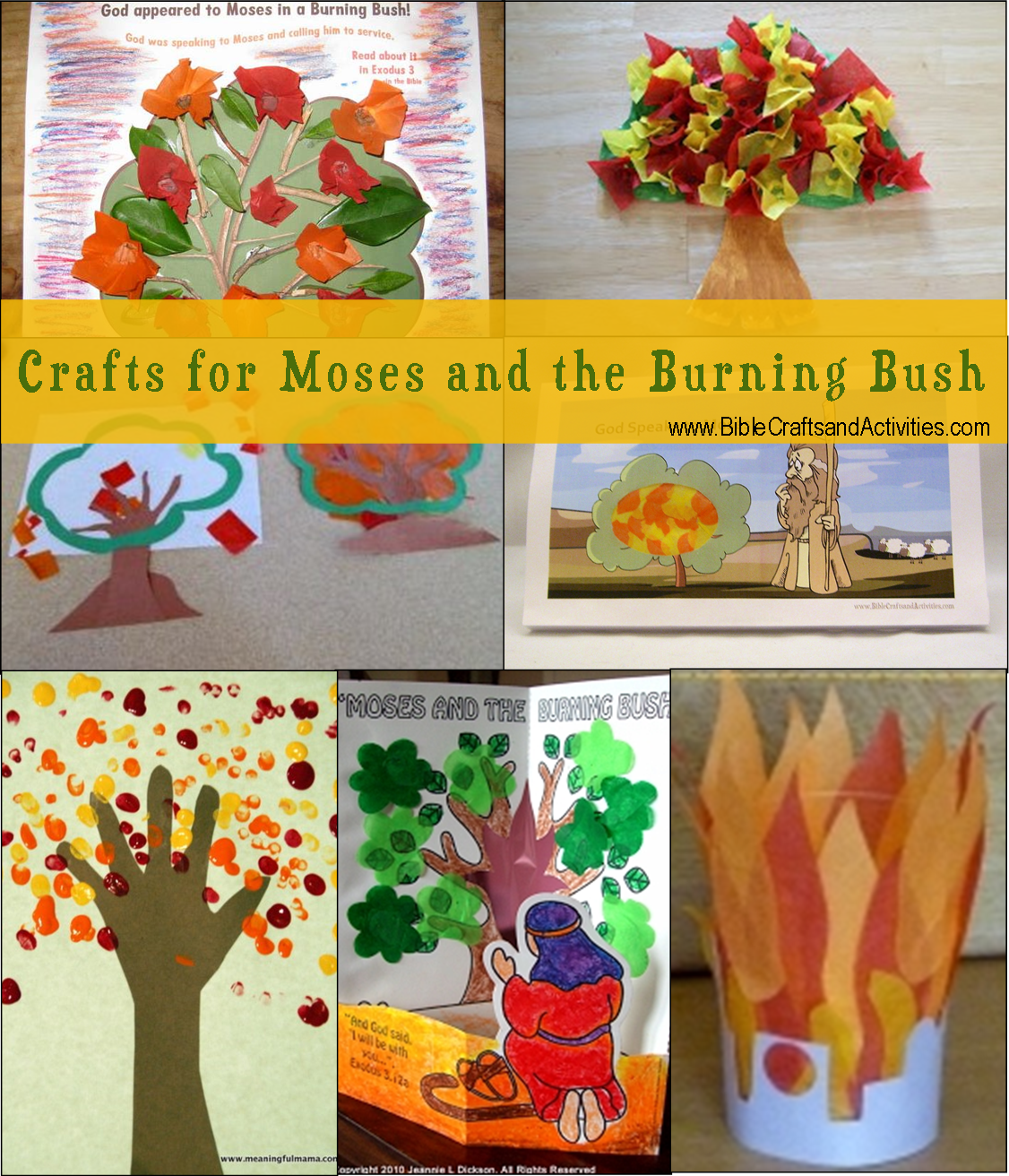 Crafts for moses and the burning bush