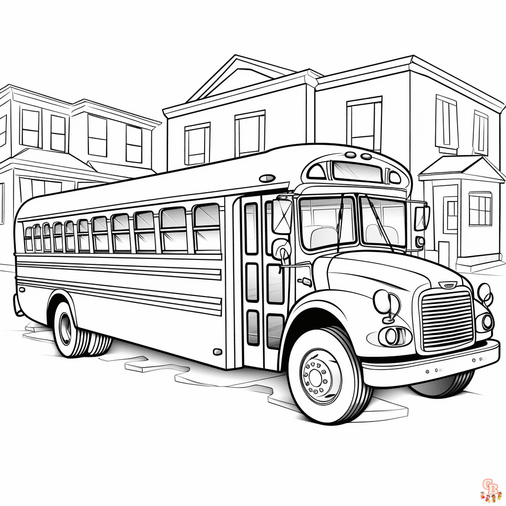 Printable school bus coloring pages free for kids and adults