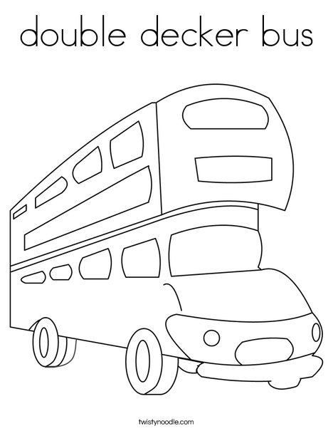 Double decker bus coloring page