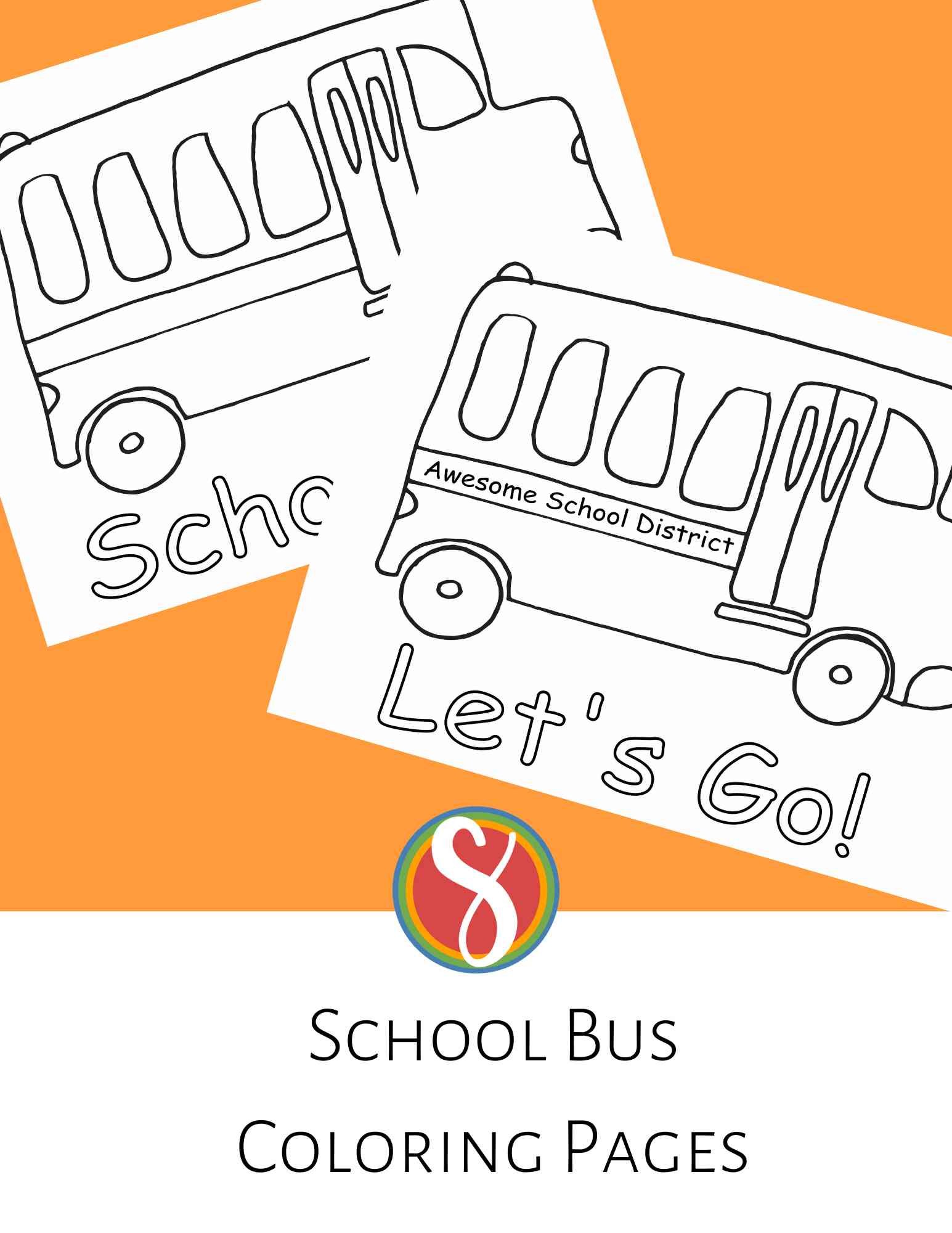 Free school bus coloring pages â stevie doodles