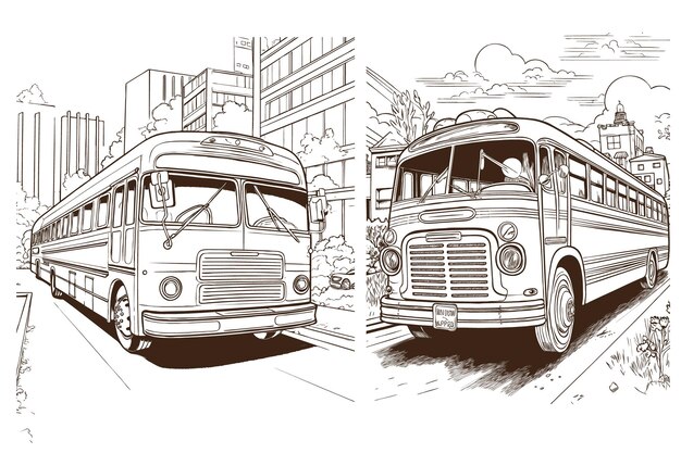 Page bus coloring pages printable images