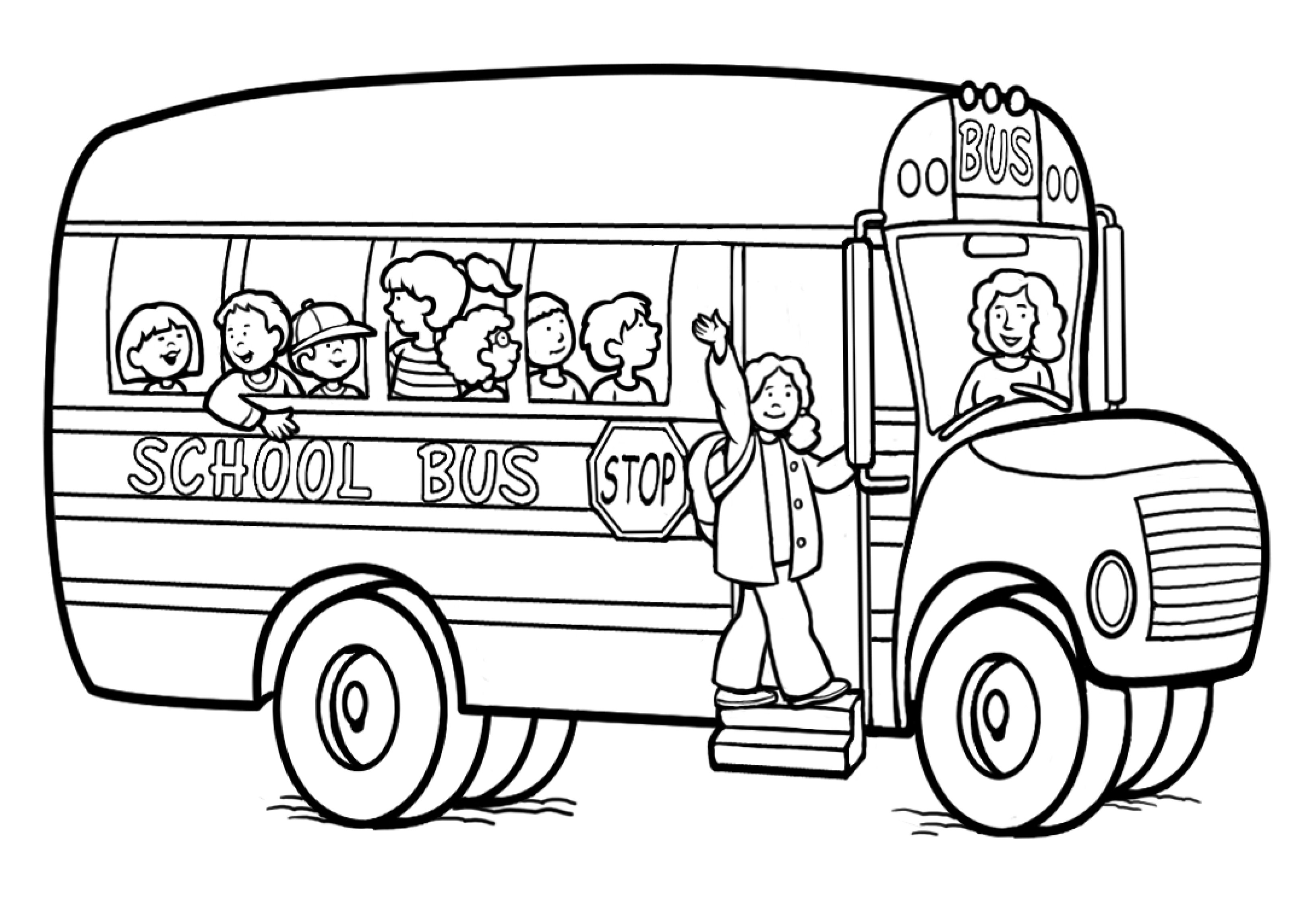 Coloring pages school bus coloring page pages