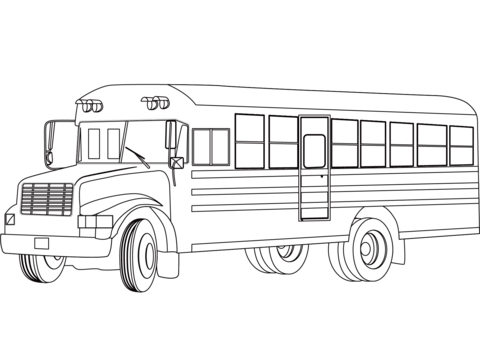 School bus coloring page free printable coloring pages