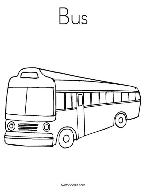 Bus coloring page