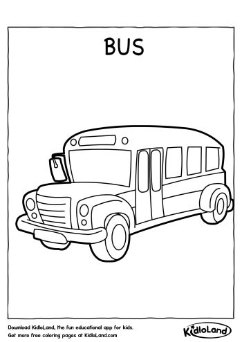 Download free bus coloring page and educational activity worksheets for kids